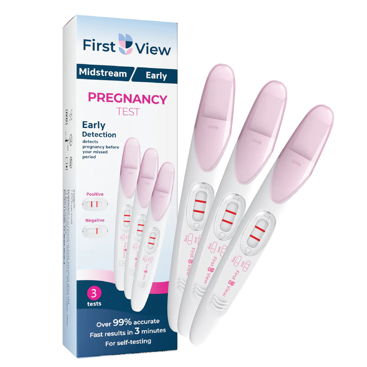 FirstView Early Pregnancy Test (Midstream) – 3 Tests