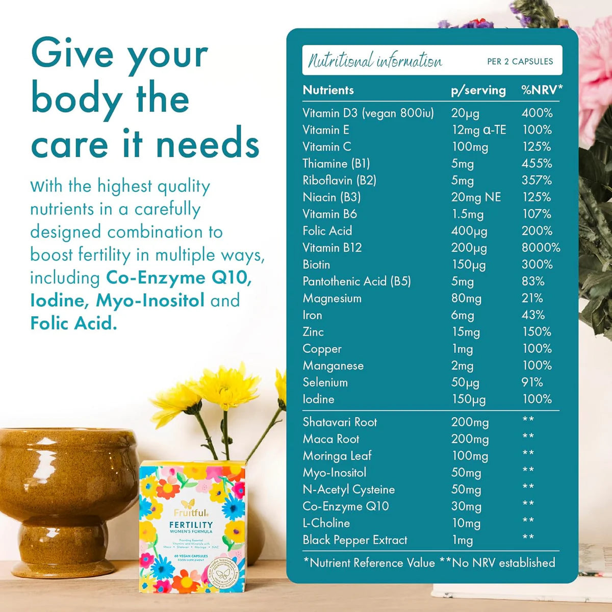 Vegan Female Fertility Supplement – Fruitful® Fertility