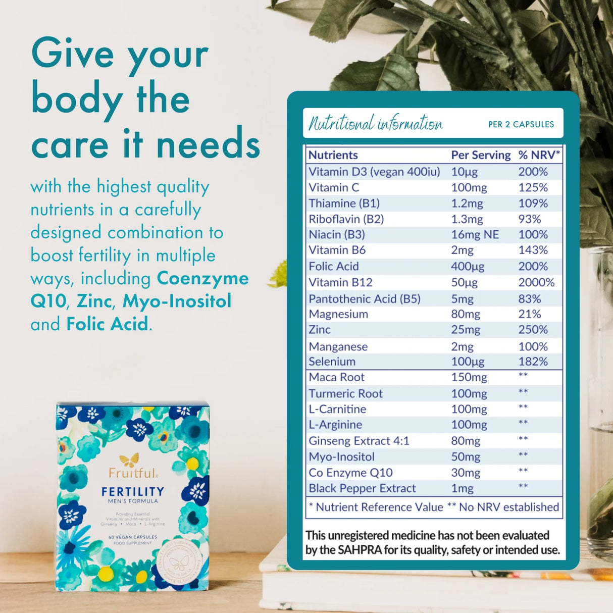 Vegan Male Fertility Supplement – Fruitful® Fertility